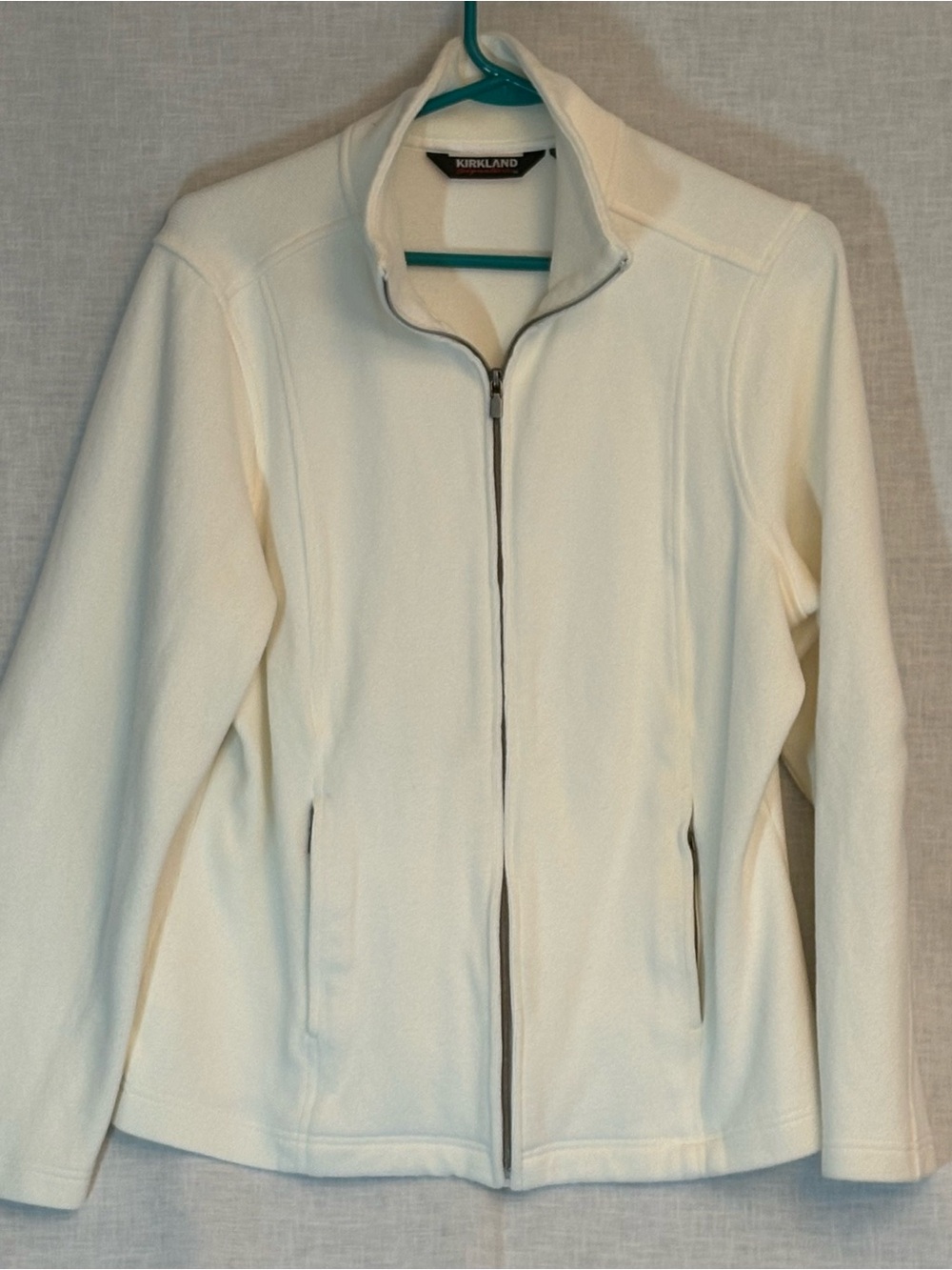 Kirkland Signature Cream Full-Zip Teddy Fleece Jacket